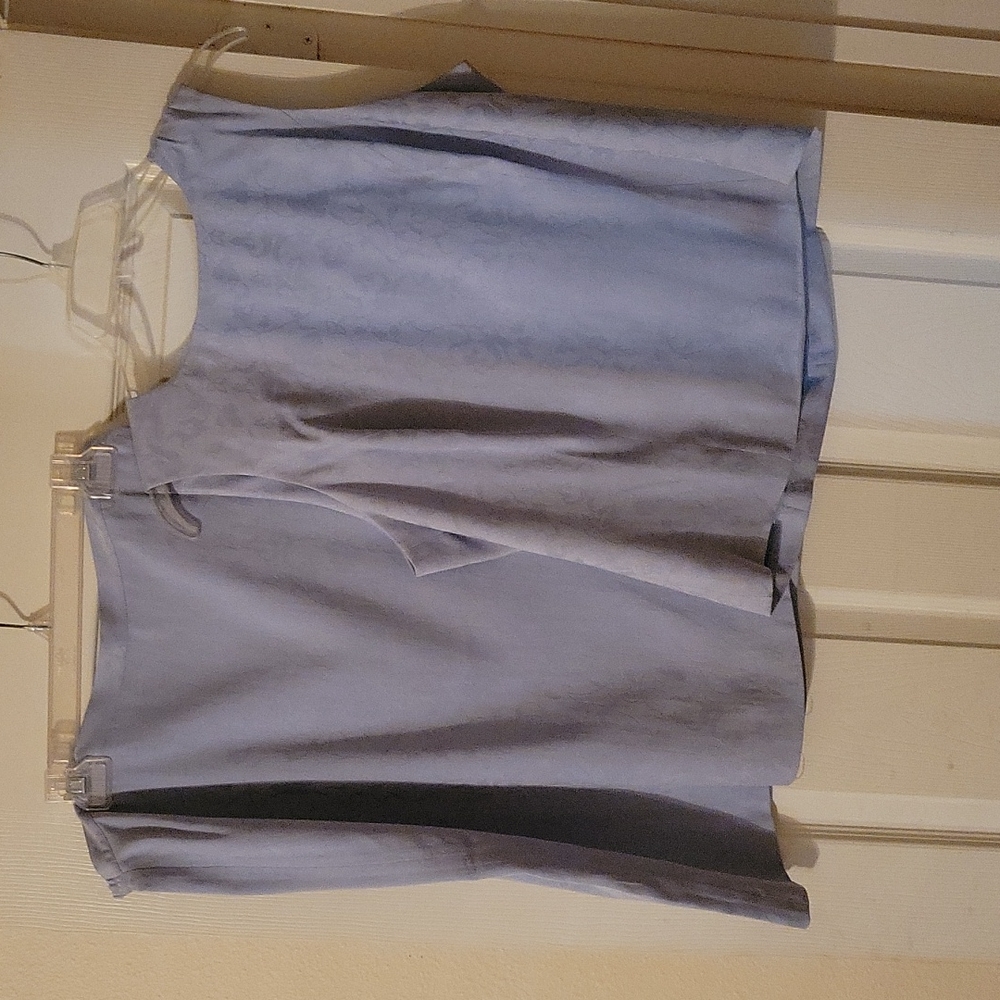 Blue blushe 100% silk skirt and top